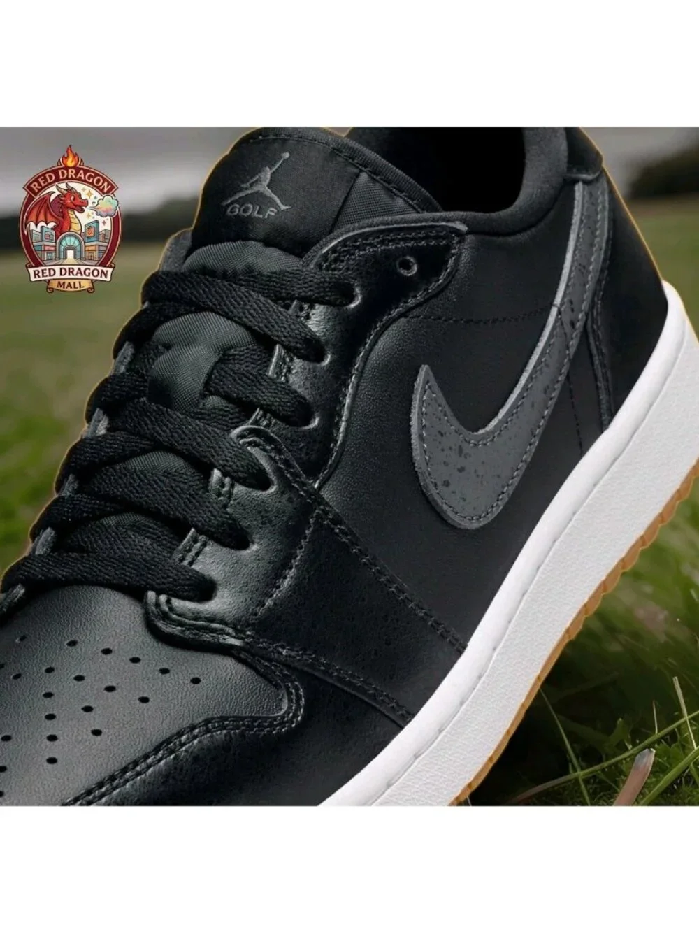 Nike Air Jordan 1 Golf Shoes Low Black Gum White DD9315-005 - Men's Size 8